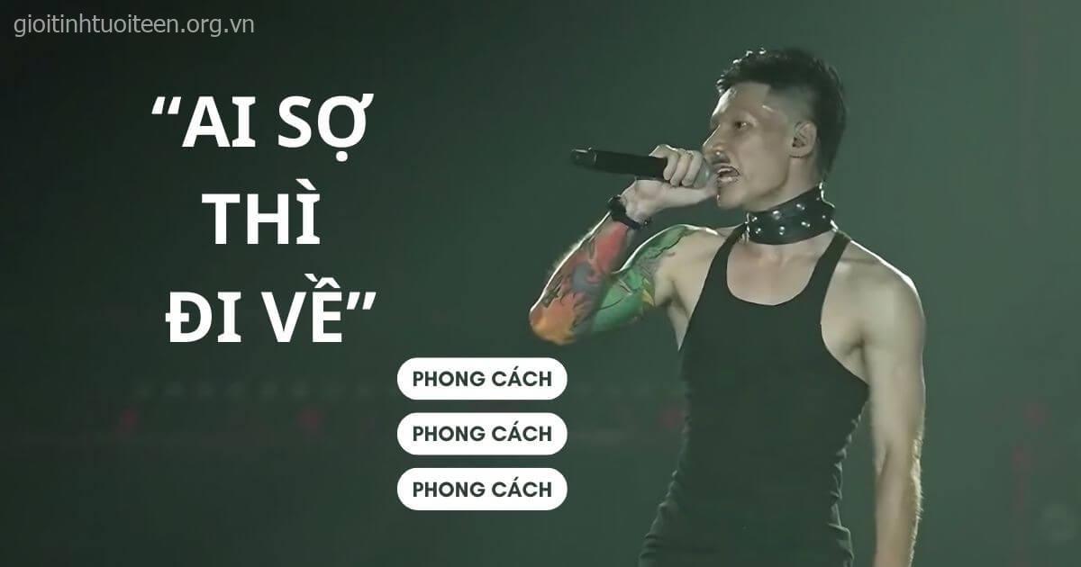 Hình ảnh meme ai sợ thì đi về với font chữ cháy khét lẹt