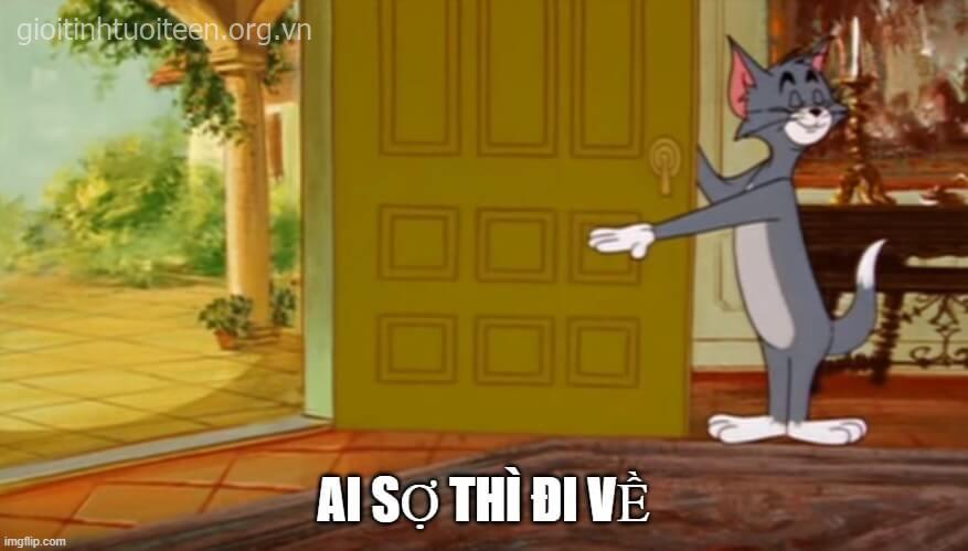 Ảnh meme ai sợ thì đi về, thích hợp mở đầu status chấn động