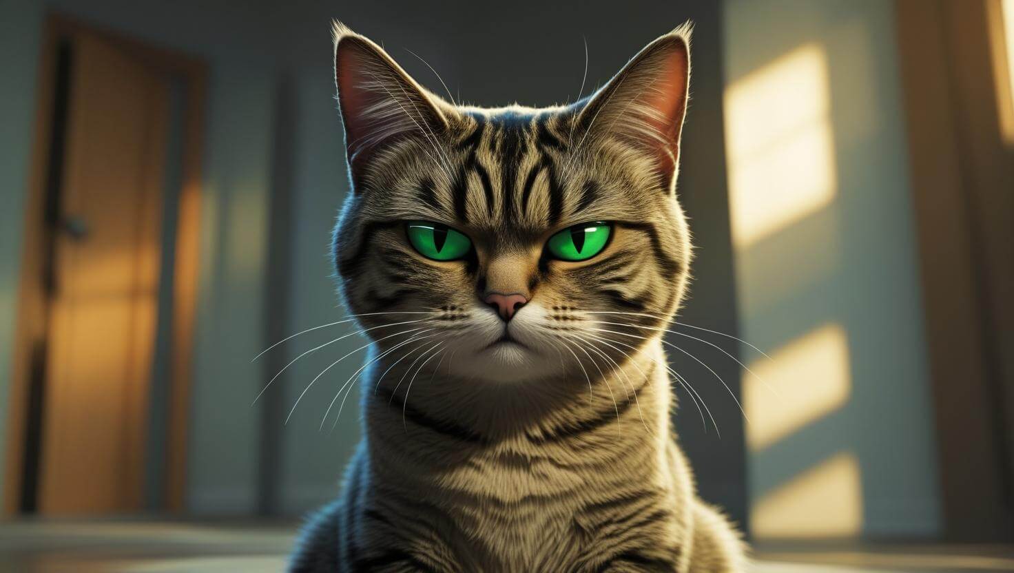 Hình meme mèo khinh bỉ ngẩng đầu cao, ánh mắt nhìn xuống đời đầy mỉa mai.