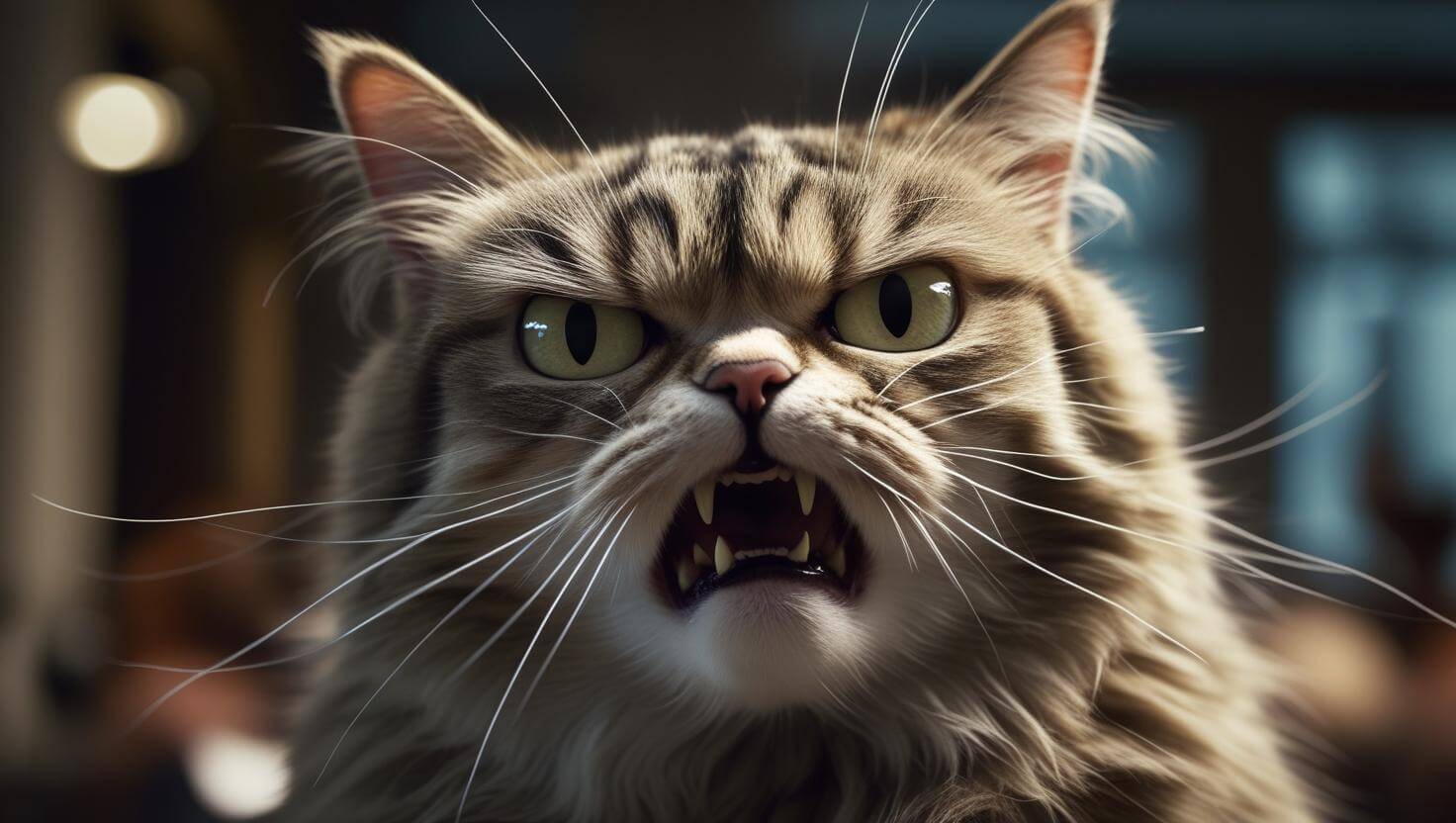 Hình mèo meme khinh bỉ nhẹ nhàng, biểu cảm kiểu “bạn không xứng để tôi nổi giận.”