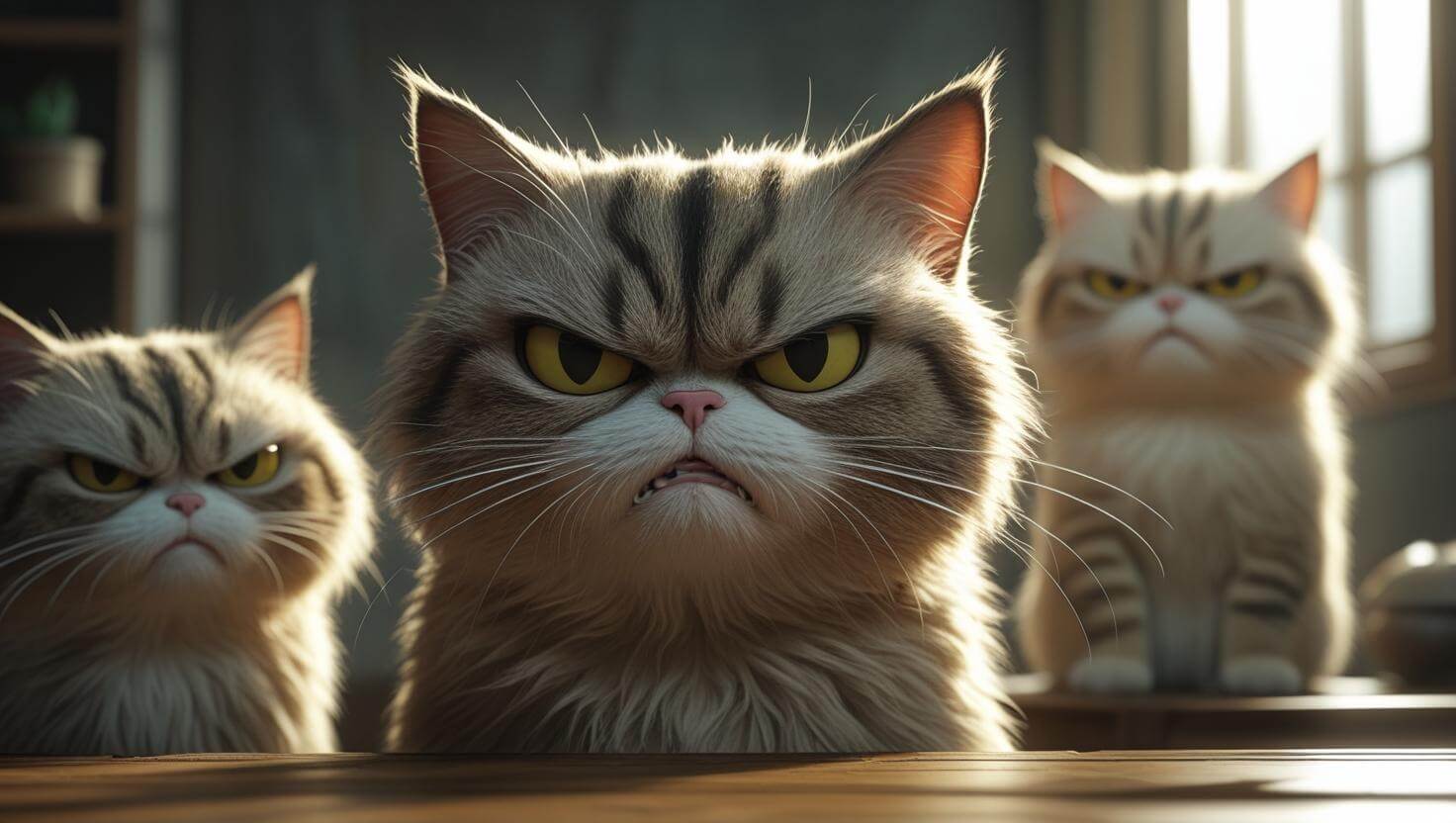 Hình meme mèo khinh bỉ méo miệng, mắt nửa nhắm nửa mở như vừa nghe chuyện nhảm.