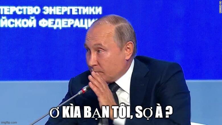Không ai nói gì, chỉ meme lên tiếng giùm Putin thôi.