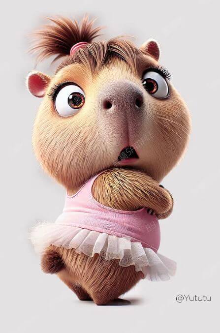 Capybara anime đứng dưới hoa anh đào