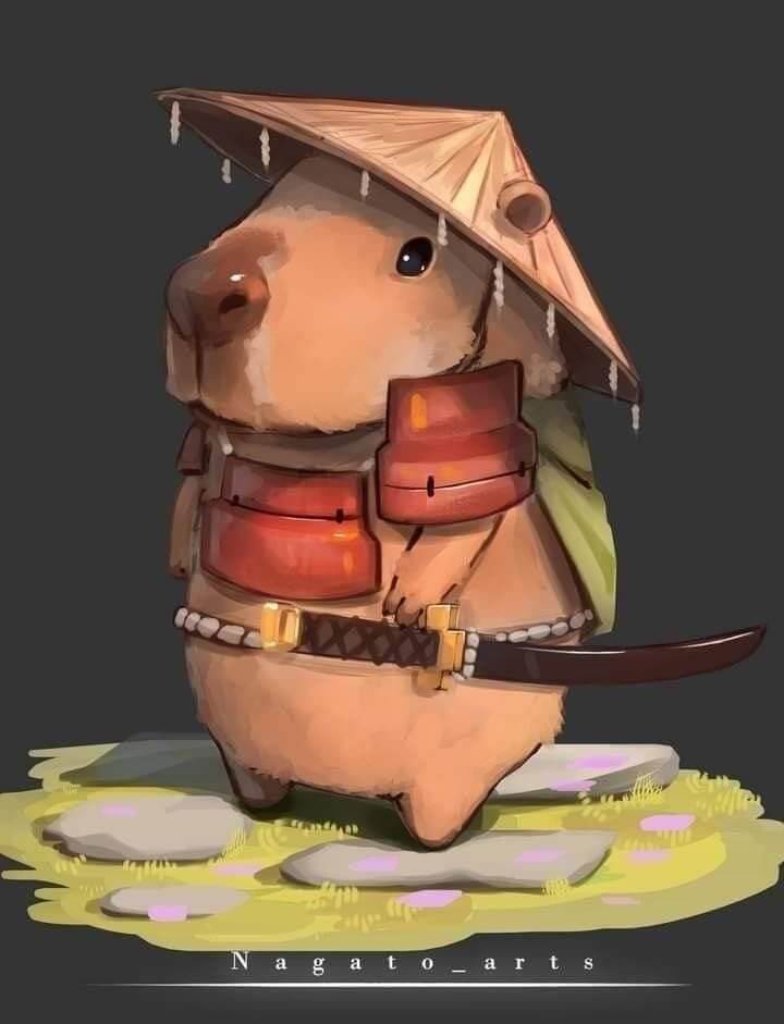 Capybara anime hóa thân thành kiếm khách giang hồ