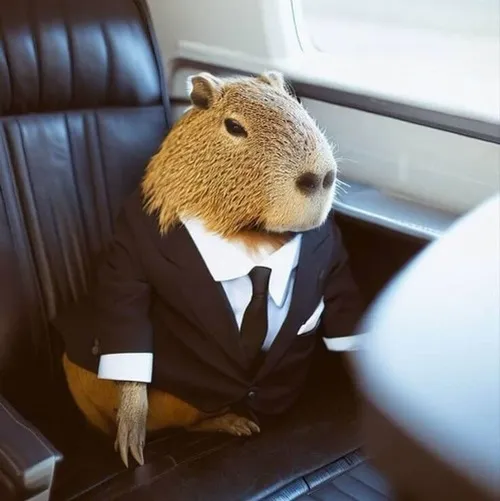 Ảnh meme chân thật Capybara nhíu mặt thể hiện sự khinh.