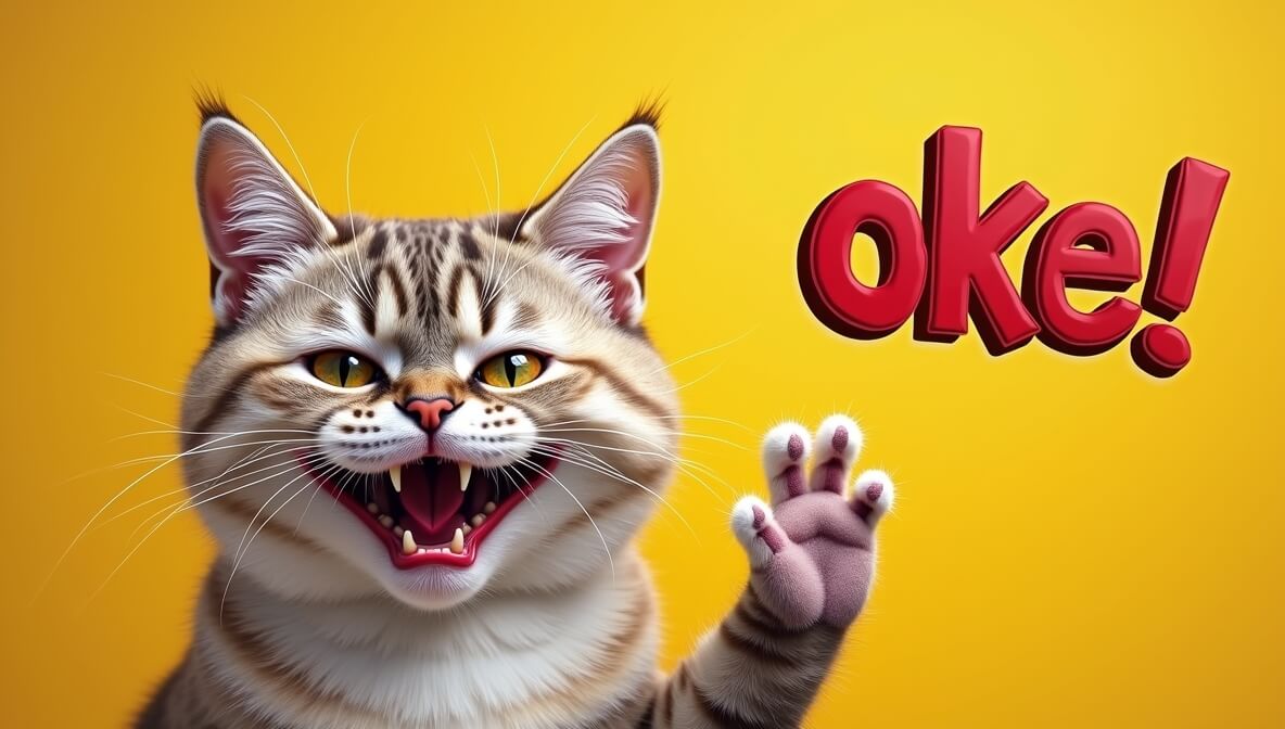 Ảnh Meme Mèo Giơ Tay "Oke" – Cái Gật đầU Bất Lực Nhưng đầY Biểu Cảm!