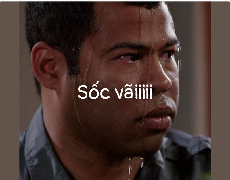 Gương mặt anh da đen thể hiện cú sốc không thể tin nổi.