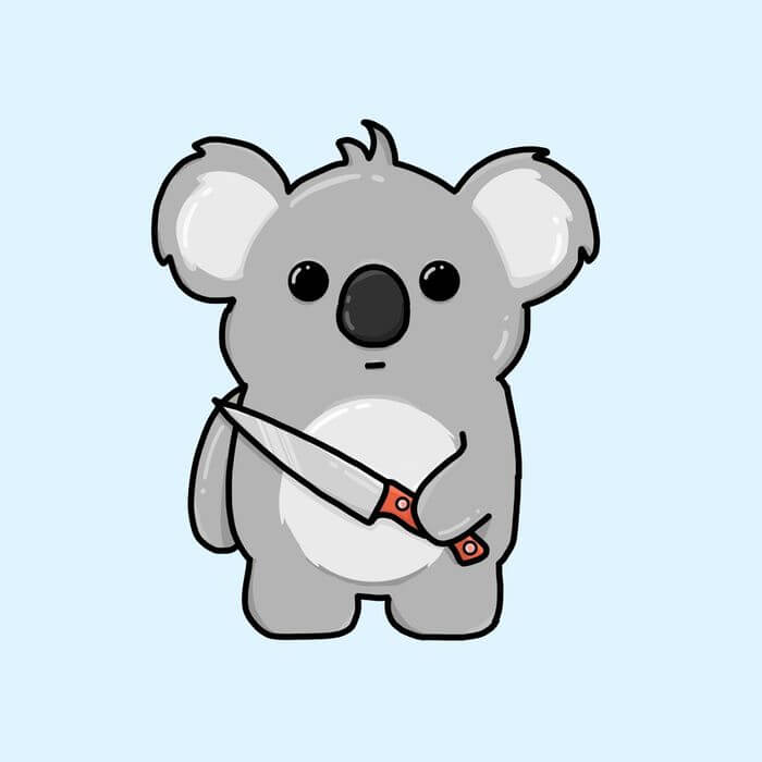 Hình meme cầm dao dọa đứa hay seen tin nhắn