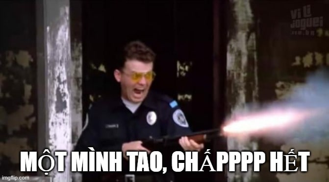 Hình ảnh công an đang làm việc nhưng bị chế meme cực kỳ lầy