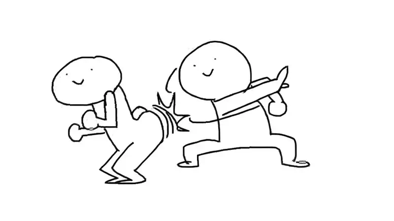 Ảnh meme đánh đít, gõ phát cho tỉnh khi bạn thân nói nhảm.