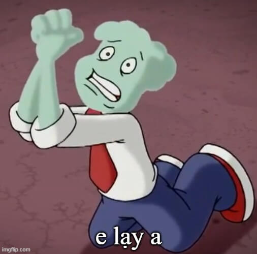 Quỳ lạy phiên bản lầy lội, nhưng đáng yêu