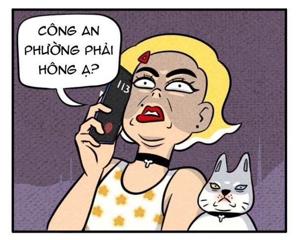 Ảnh bạn bè đang troll nhau và đứa nào đó nói: “tao báo công an.”