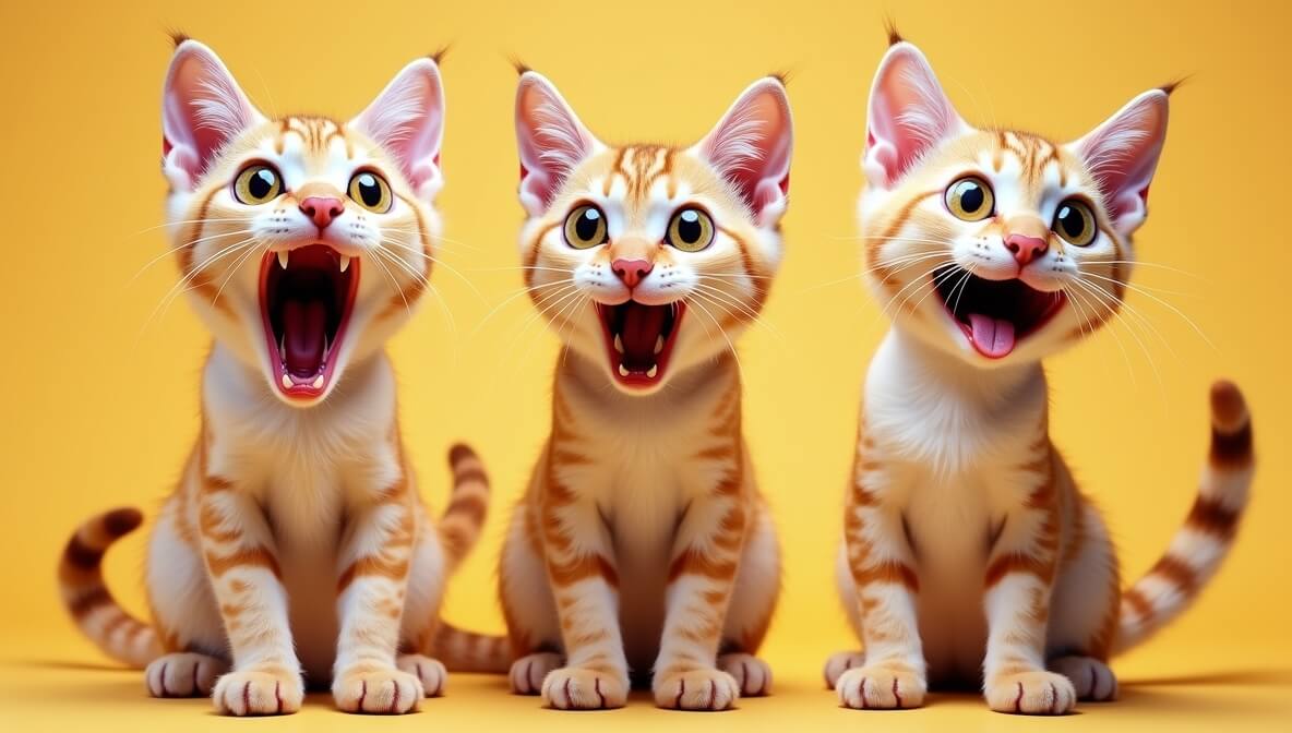 Ảnh mèo meme bất ngờ ngơ ngác, nhìn chằm chằm như bị ai gọi tên trong lớp học.