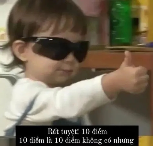 Khi ai đó làm điều bá đạo thì meme 10 điểm giúp tăng độ hóm hỉnh