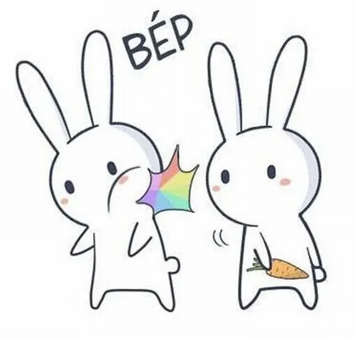 Meme thỏ bảy màu nhấn ngoại hình tối giản giàu sắc thái
