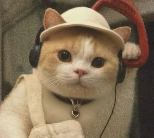 Hình meme vui mèo mắt hí hé nét ngáo hợp