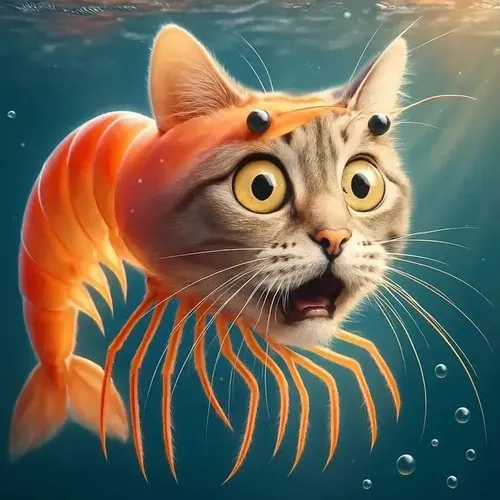 Meme mèo bất ngờ với đôi mắt mở rộng đầy hoang mang