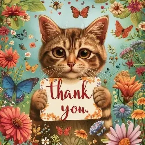 Meme mèo cảm ơn dành cho lúc bạn muốn gửi lời nhẹ nhàng