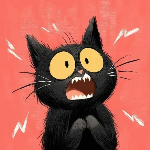 Gương mặt mèo giật mình há mồm khiến ai xem cũng liên tưởng tình huống đời thường