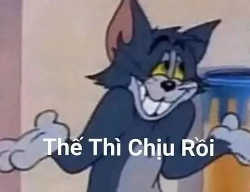 Meme mèo Tom bất lực khi đang nói mà cạn sạch lý trí