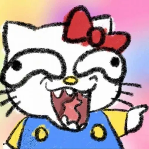 Hình profile cute Hello Kitty vô tri mang vibe lơ lửng pastel nhẹ nhàng