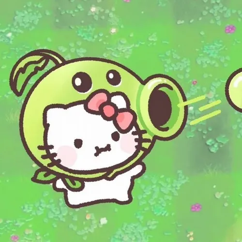 Mẫu ảnh đại diện đôi kitty chia nửa giúp hai bạn nổi bật khi đặt cạnh nhau