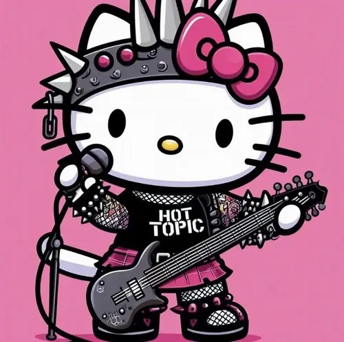 Ảnh đại diện mèo hồng layering sticker hoạt hình trong pastel glow ngọt ngào