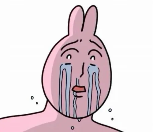 Ảnh chế bé tai dài trình diễn dáng đứng khép nép trong bộ sticker