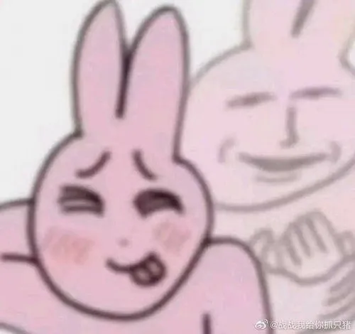 Meme thỏ hồng thể hiện gợi phản ứng nhanh khi chat cùng bạn