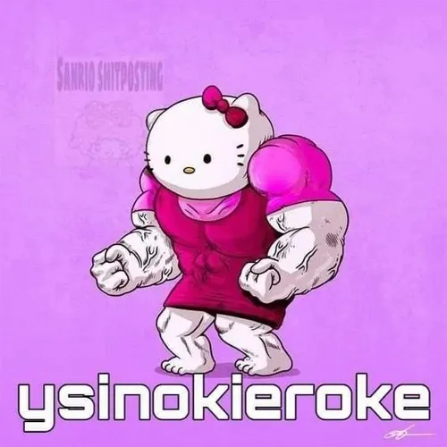 Meme mèo Kitty cơ bắp bắp tay khổng lồ flex dáng cực tự tin