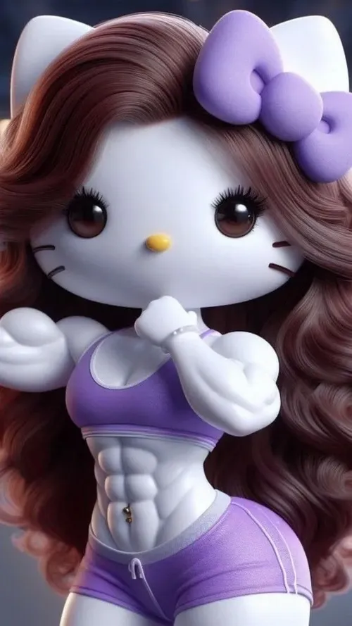Khoảnh khắc Kitty tăng cơ dáng flex phồng cơ cực bá đạo