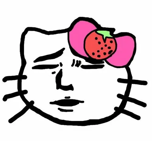 Hình troll mèo biểu cảm im lặng trong phong thái nhẹ hồng