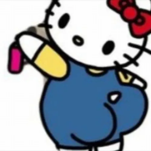 Meme hài mèo Hello Kitty ngầu trong ánh đèn phòng cảnh
