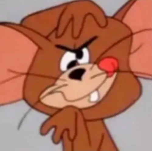 Ảnh troll Jerry lúng túng giữa bàn ăn thấp cùng chổi quét nhà