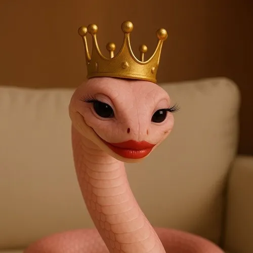 Ảnh troll rắn lớn miêu tả cuộn chặt phòng vệ.