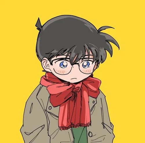 Meme Conan ngại ngùng phản ánh trực giác điều tra khi quan sát hiện trường.