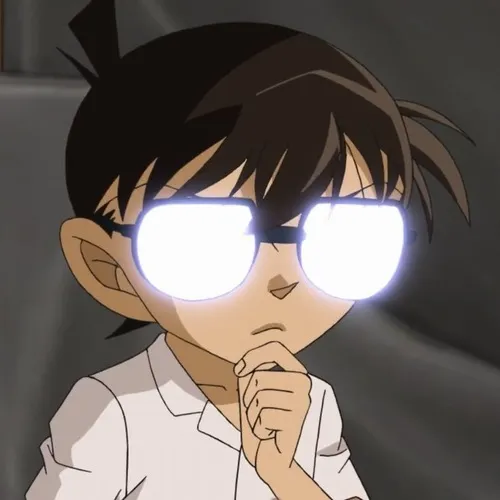 Meme cặp mắt kính phát sáng của Conan