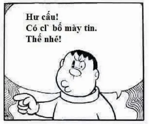 Nobita ngồi bệt xuống đất khóc, Doraemon cúi xuống an ủi nhẹ nhàng.