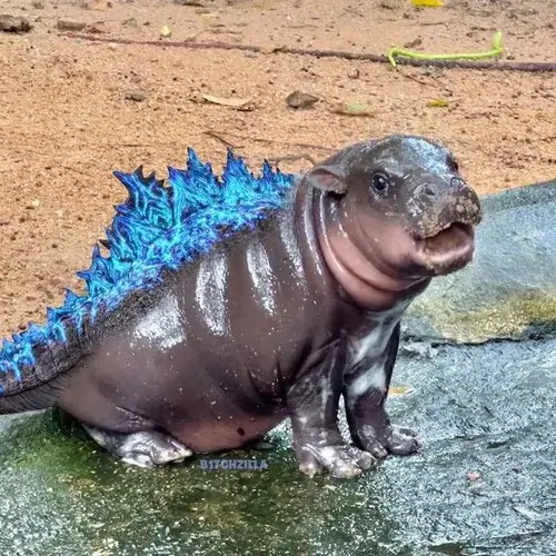 Khoảnh khắc hà mã ục ịch gợi hà mã tương tác bùn cực vui