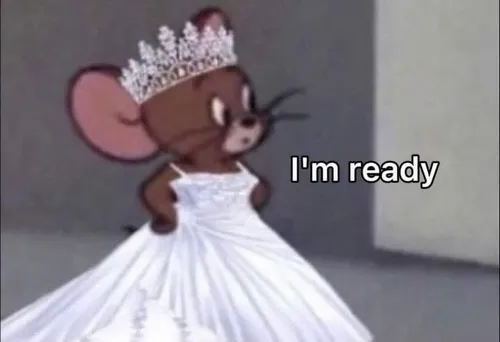 Khi lời không nói hết ý thì meme Jerry mặc váy cưới thay bạn thổ lộ mong muốn