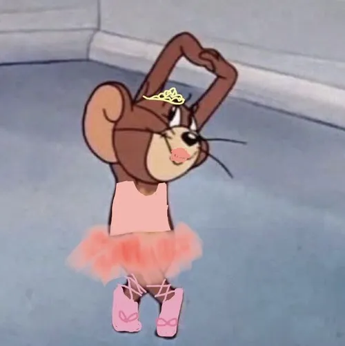 Khung cảnh tình yêu thêm duyên khi dùng meme Jerry mặc váy cưới trong lúc đỏ mặt