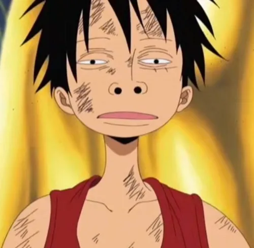 Meme hài Luffy căng má đối lập Hải quân khiến Garp phì cười bất đắc dĩ.