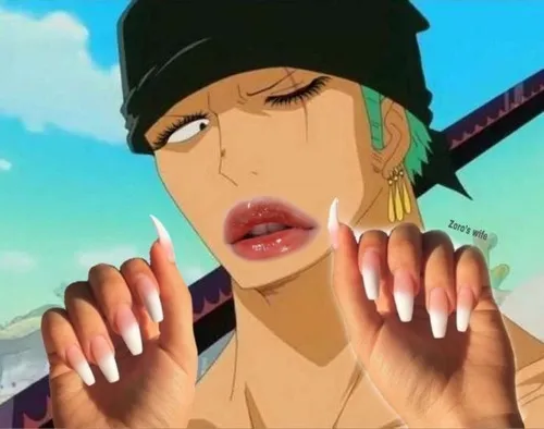 Hình troll Joy Boy múa tay chân phi lý khiến Zoro cáu mà bất lực.