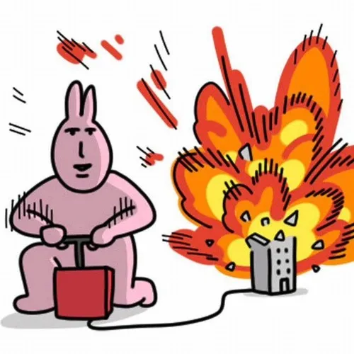 Meme hài thỏ hường hòa cảm xúc ngại ngùng nhẹ qua cử chỉ tay và biểu cảm mắt