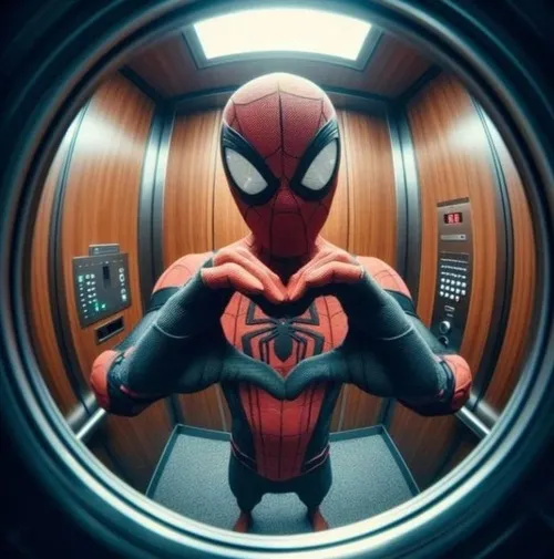 Hình meme hài người bắn tơ phóng qua lan can nêu thiết bị bắn tơ tự chế rõ nét