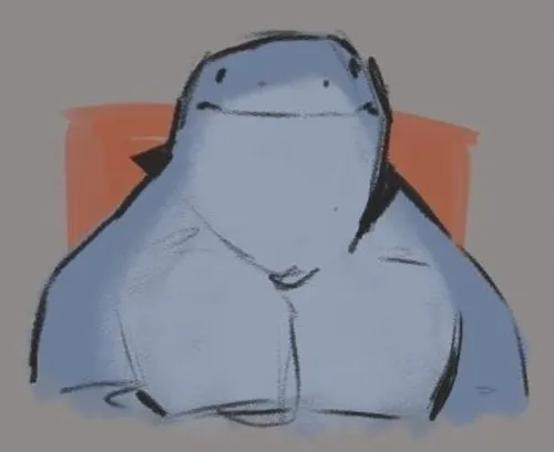 Meme cá mập diễn bản năng săn mồi giữa lớp vảy sáng.