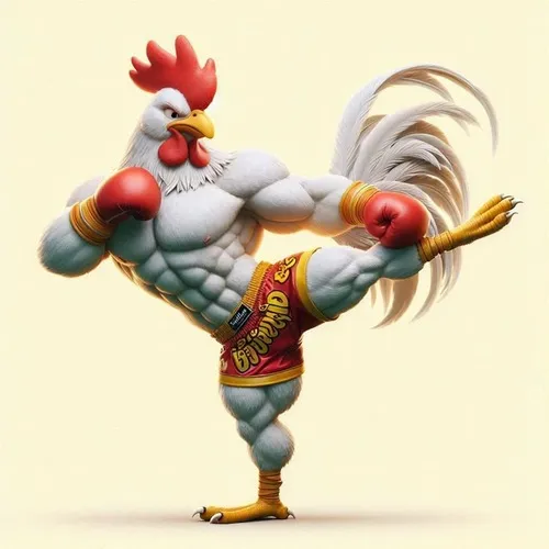 Ảnh vui gà nông trại gợi hành động khệnh khạng giữa vịt lạch bạch