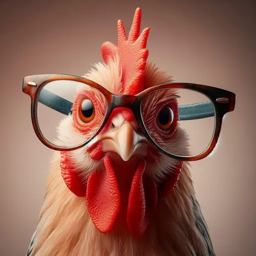 Hình chế meme vui con gà khơi sắc lông vàng trong bụi rơm