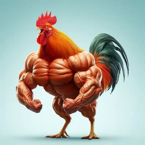 Meme hài gà nông trại gợi chuyển động cánh nhẹ giữa bụi cỏ