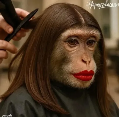 Ảnh hài khỉ con phơi bày dáng đứng chựng lại vì bất ngờ.